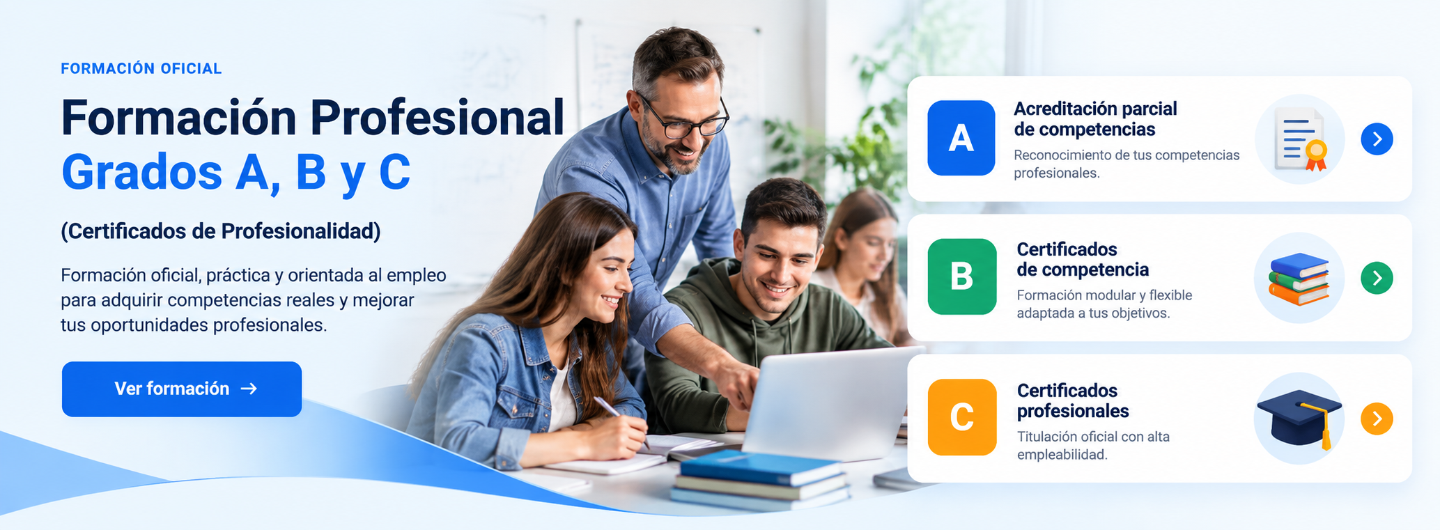 Formación Profesional Grados A, B y C (Certificados de Profesionalidad)